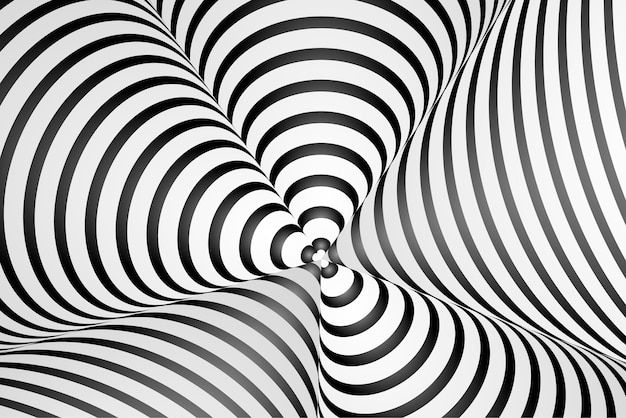 Hypnotic optical illusion background