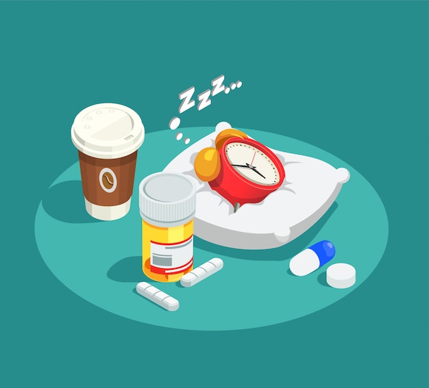 Free Vector hypnotics drugs isometric composition