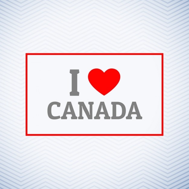 Free Vector i love canada background