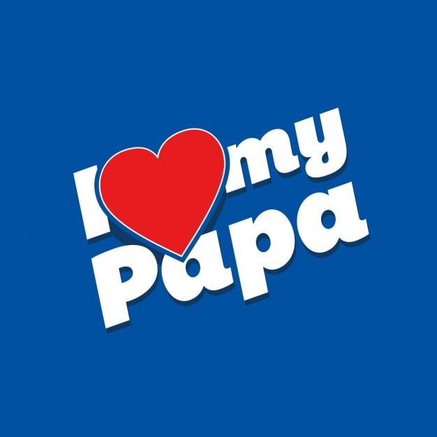 Free Vector "i love my papa" background