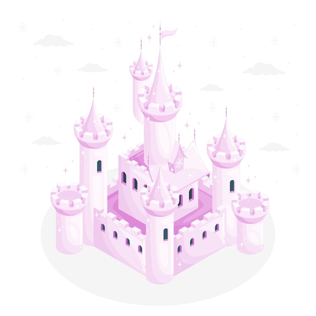 Free Vector ice castle concept illustration