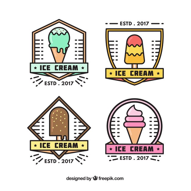 Ice cream badge collection