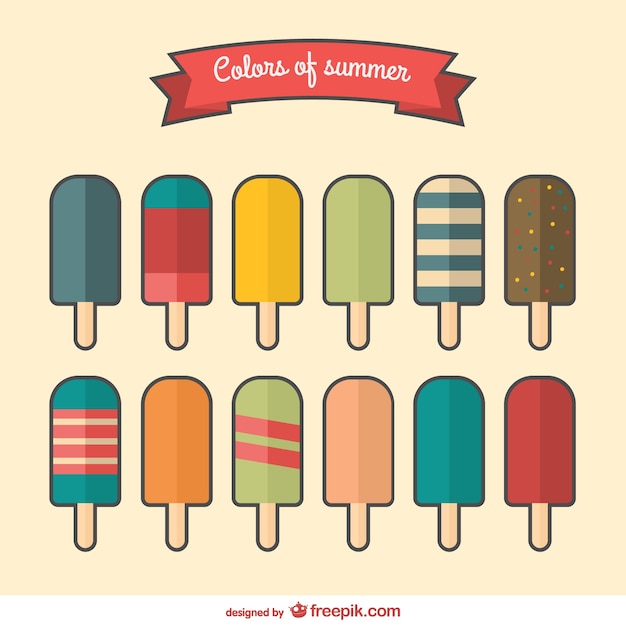 Free Vector ice cream collection