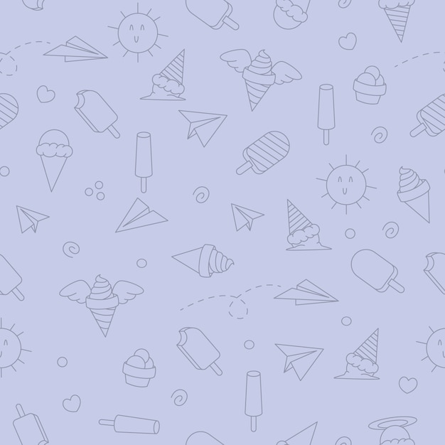 Ice cream pattern background