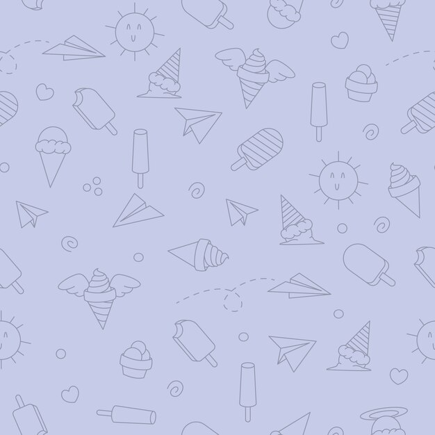 Ice cream pattern background