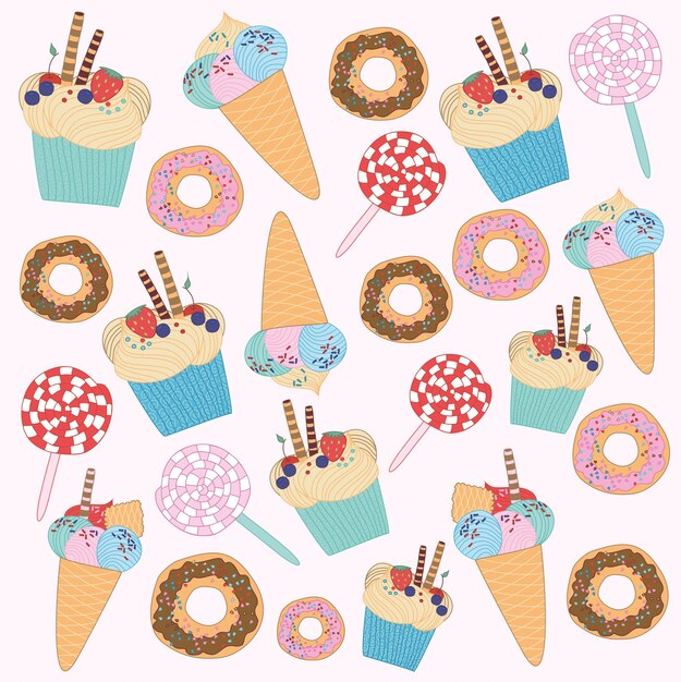 Ice cream pattern design