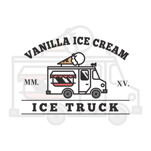 Ice cream truck logo