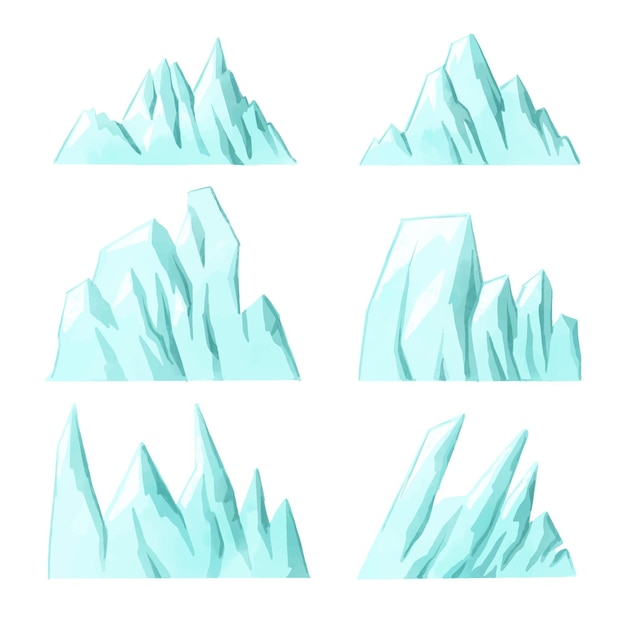 Iceberg collection illustration concept