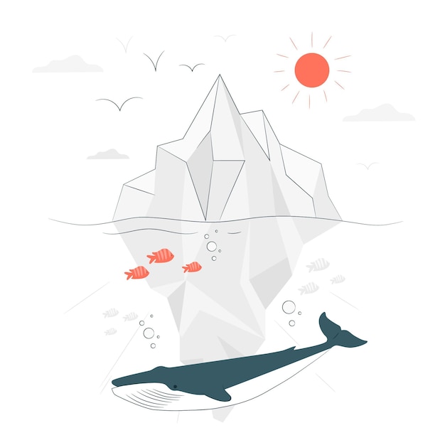 Iceberg concept illustration