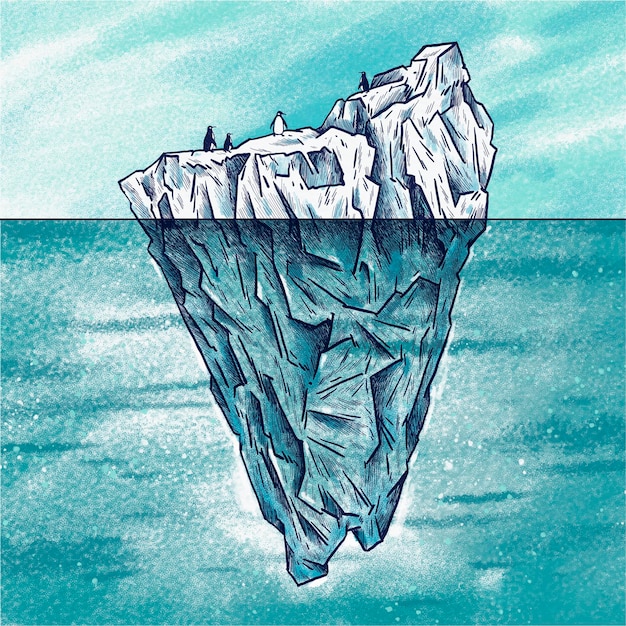 Free Vector iceberg concept illustration