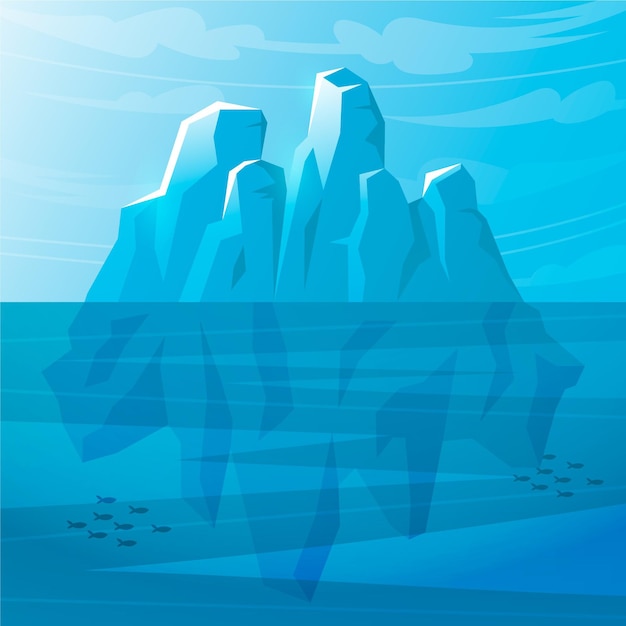 Free vector iceberg illustrated