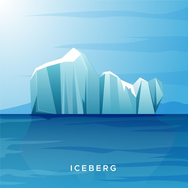 Iceberg illustration concept