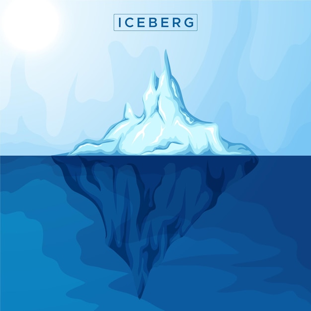 Free Vector iceberg illustration concept