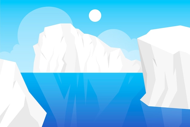 Iceberg illustration concept