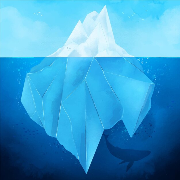 Free Vector iceberg illustration concept