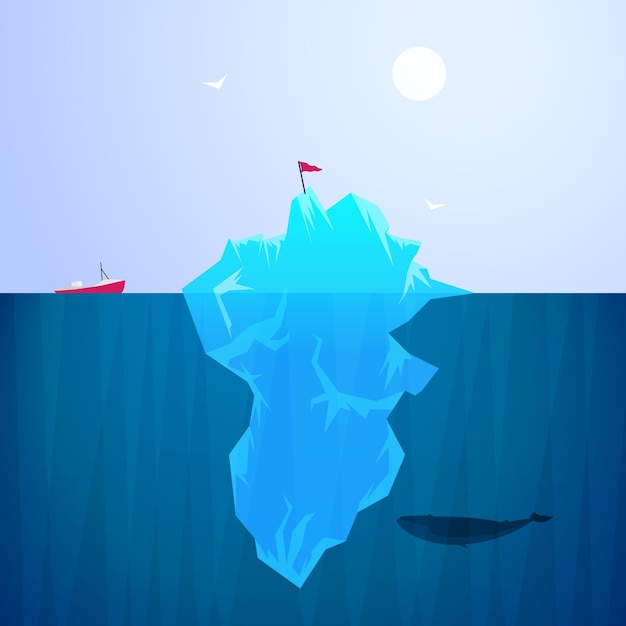 Free vector iceberg illustration style