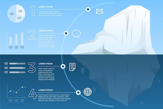 Free Vector iceberg infographic concept