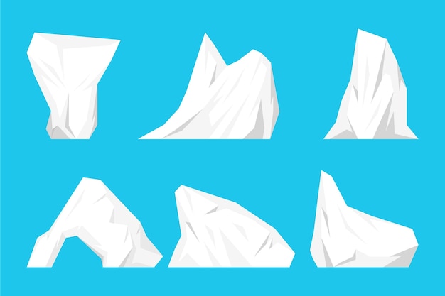 Free Vector iceberg set