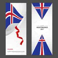 Free vector iceland happy independence day