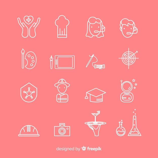 Icon collection for business card