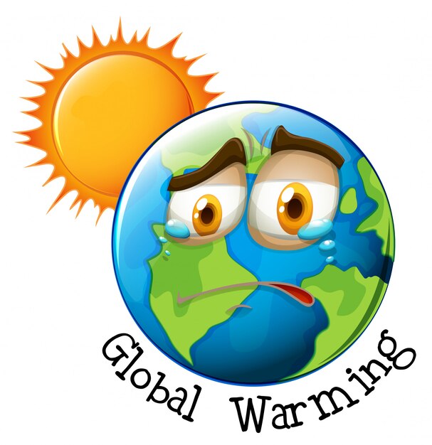 Free Vector icon of global warming