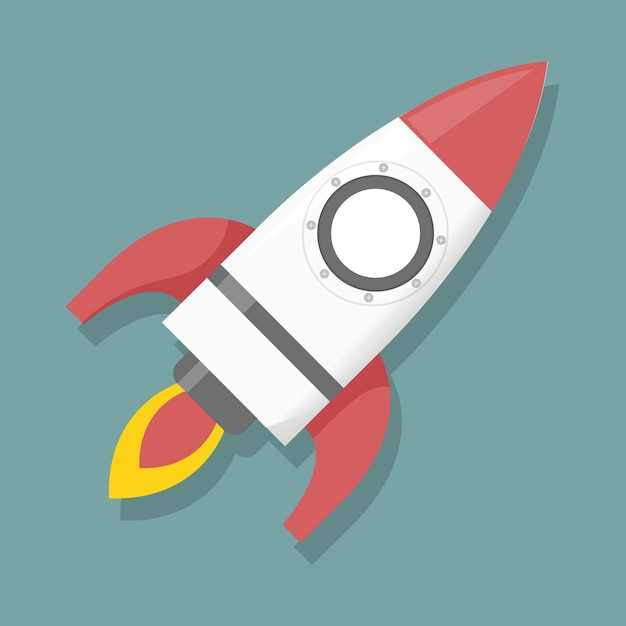 Icon graphic rocket launch illustration