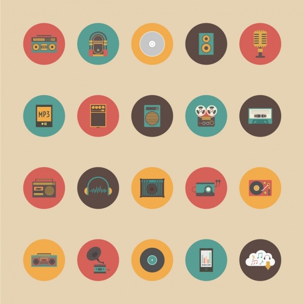 Free Vector icons about retro objects