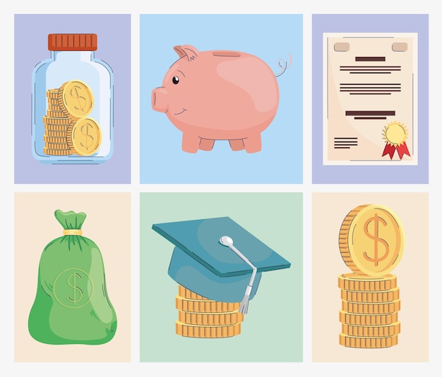 Free vector icons debt academic or loan