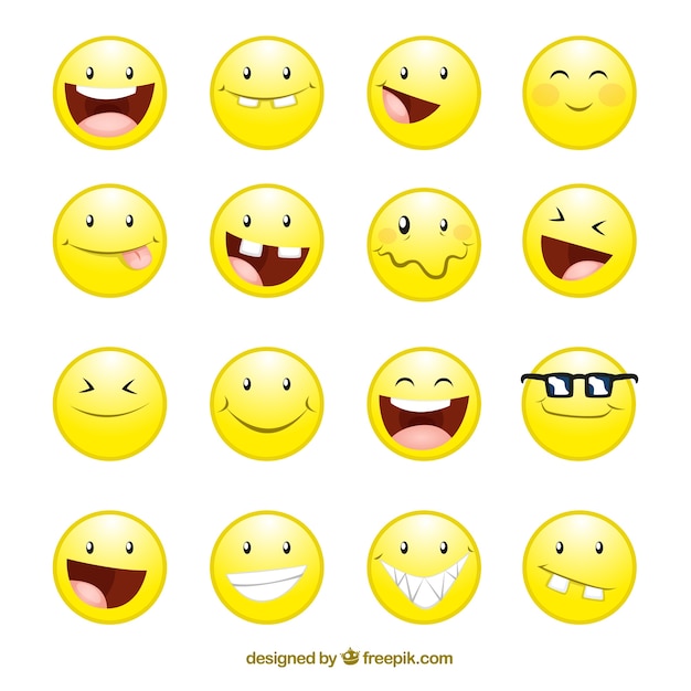 Icons of smile faces