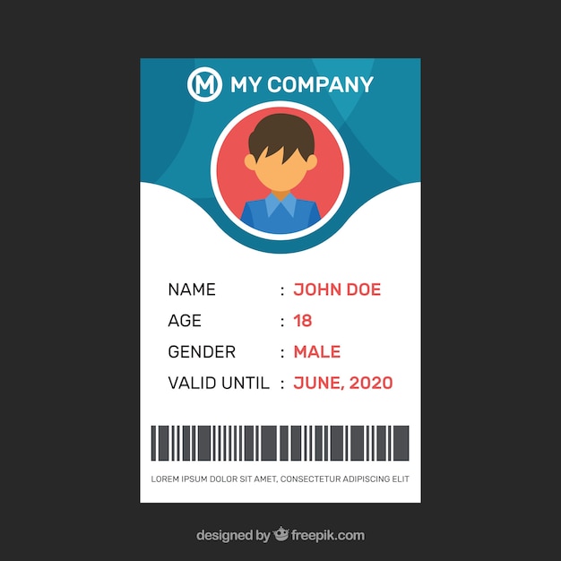 Id card template