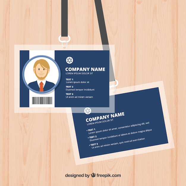 Free Vector id card template