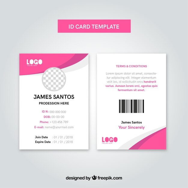 Id card template