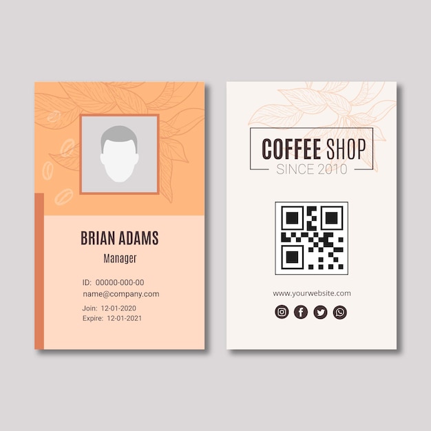 Id card template