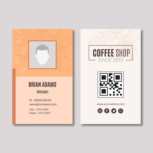 Id card template