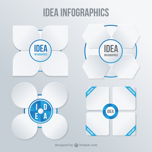 Free vector idea infographics