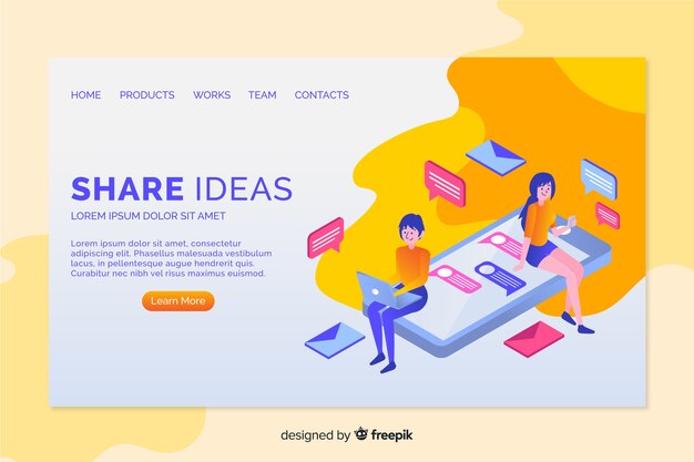 Ideas landing page