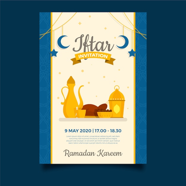 Iftar invitation template design