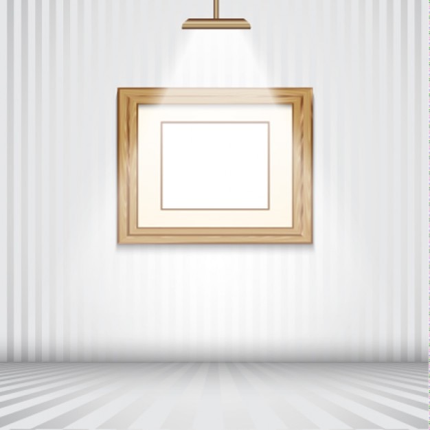 Free Vector illuminated golden frame