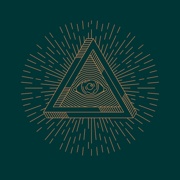 Free Vector illuminati symbol illustration