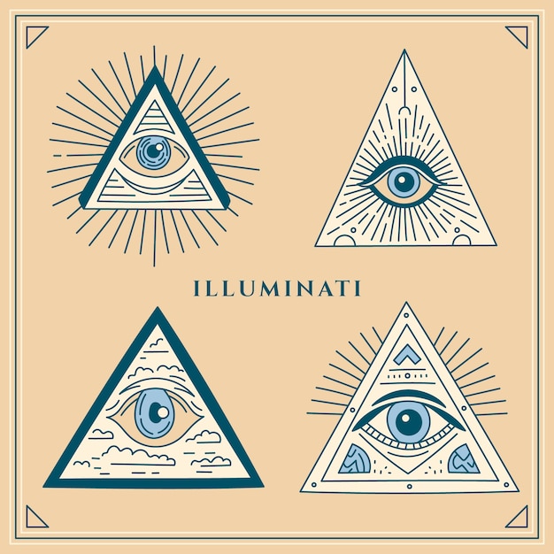 Illuminati symbol set