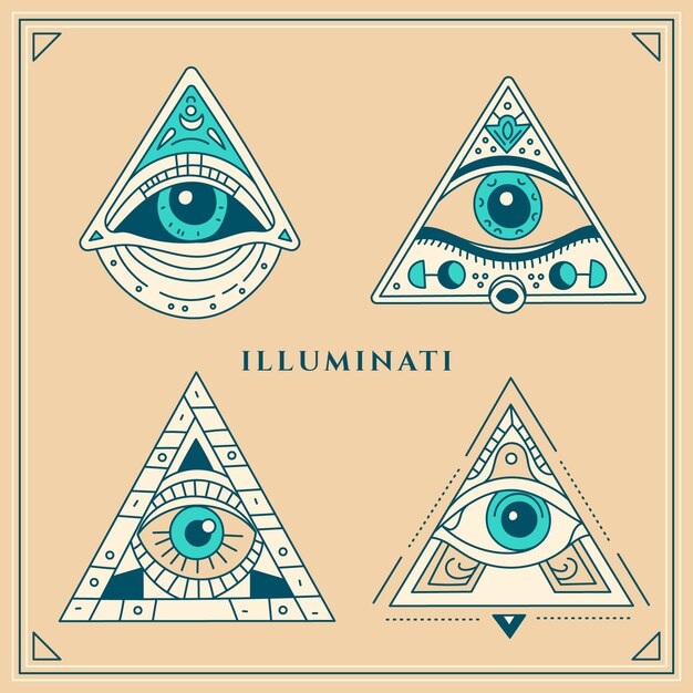 Illuminati symbol set