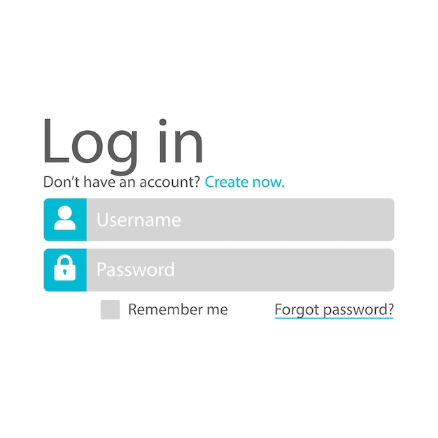 Free vector illustraion of log in template