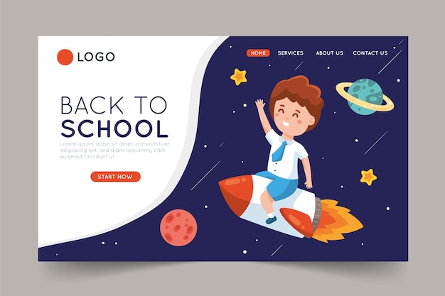 Illustrated back to school landing page