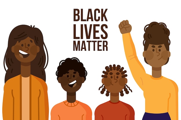 Free Vector illustrated black lives matter concept