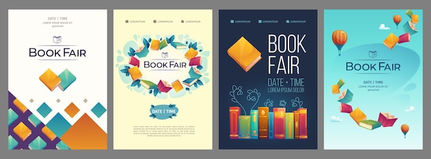 Illustrated book fair cards