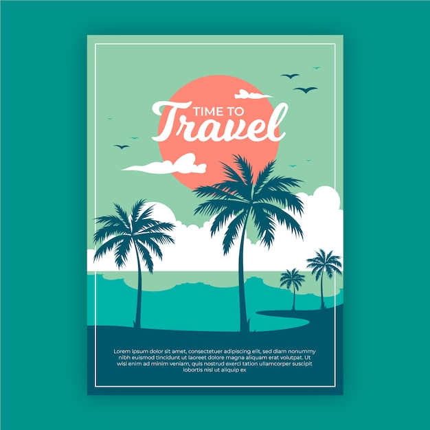 Free vector illustrated design travel poster