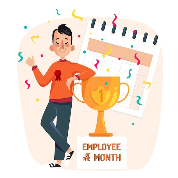 Illustrated employee of the month