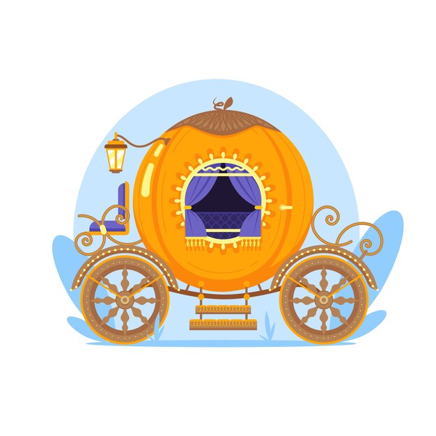 Illustrated fairytale carriage theme