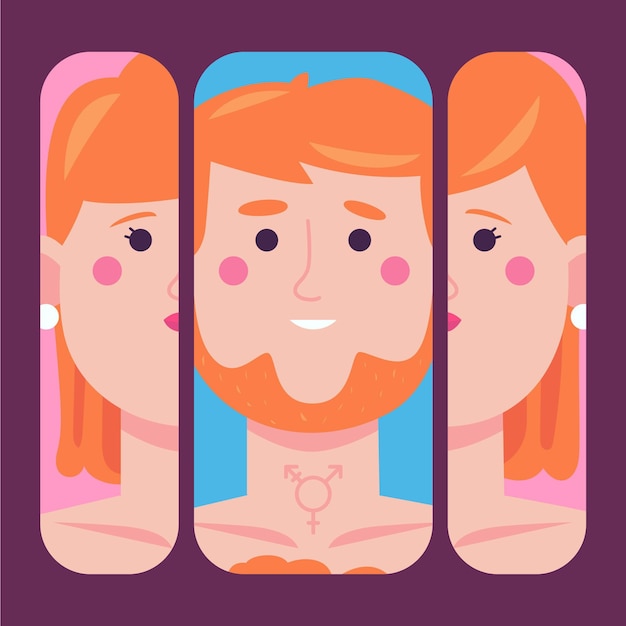 Free Vector illustrated gender identity concept