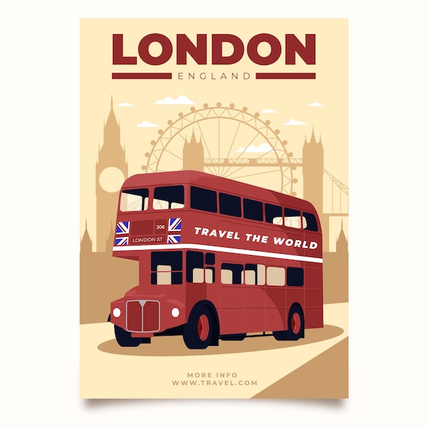 Illustrated poster template for travel